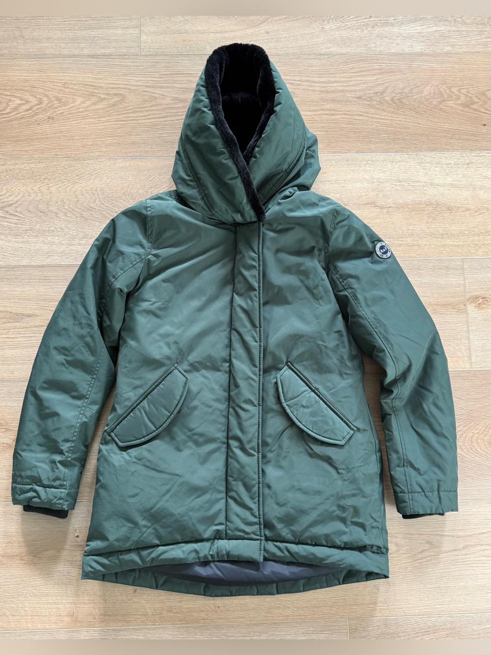 Abercrombie & Fitch The A&F Cozy Parka Faux Fur Jacket S Olive